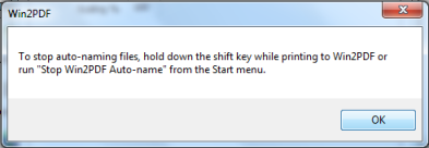 How to disable Auto-name feature pop-up